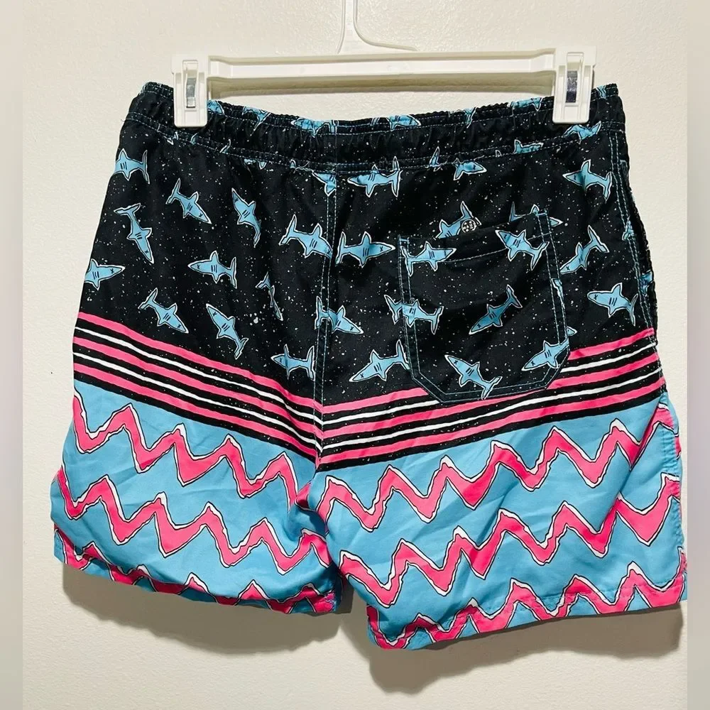 Since Maui swimming trunk novelty sharks waves pockets summer beach men’…